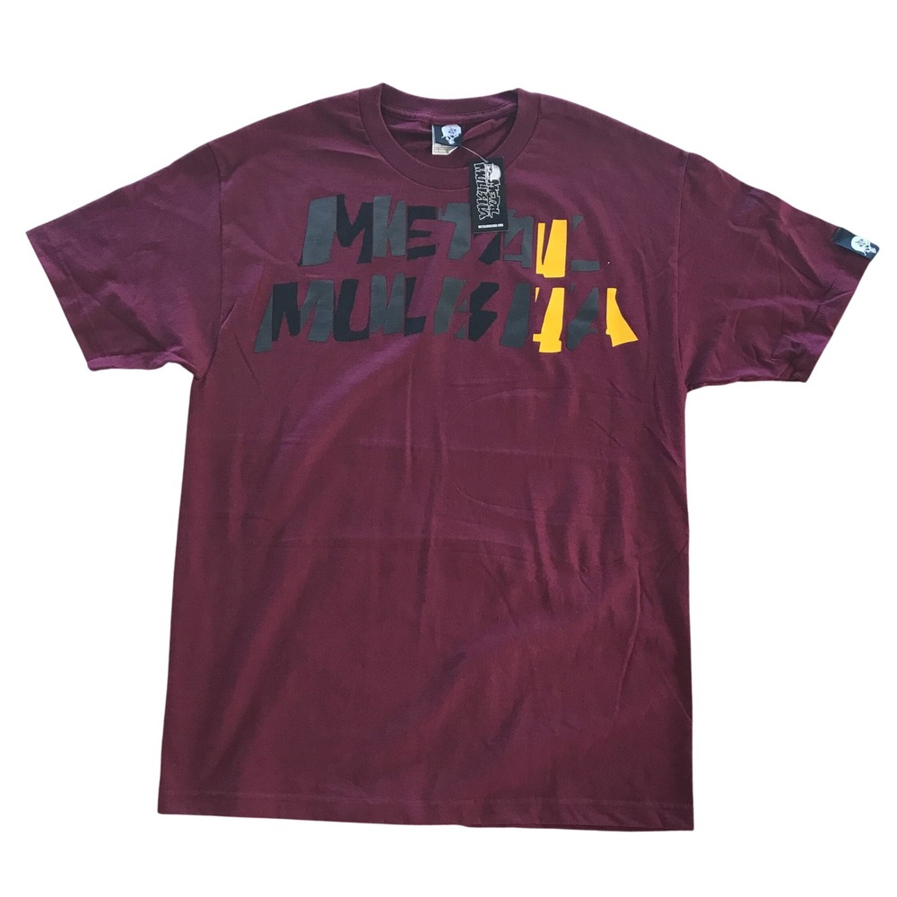 Metal Mulisha Vintage Y2K Graphic T-Shirt Mens Large Burgundy Deadstock NWT